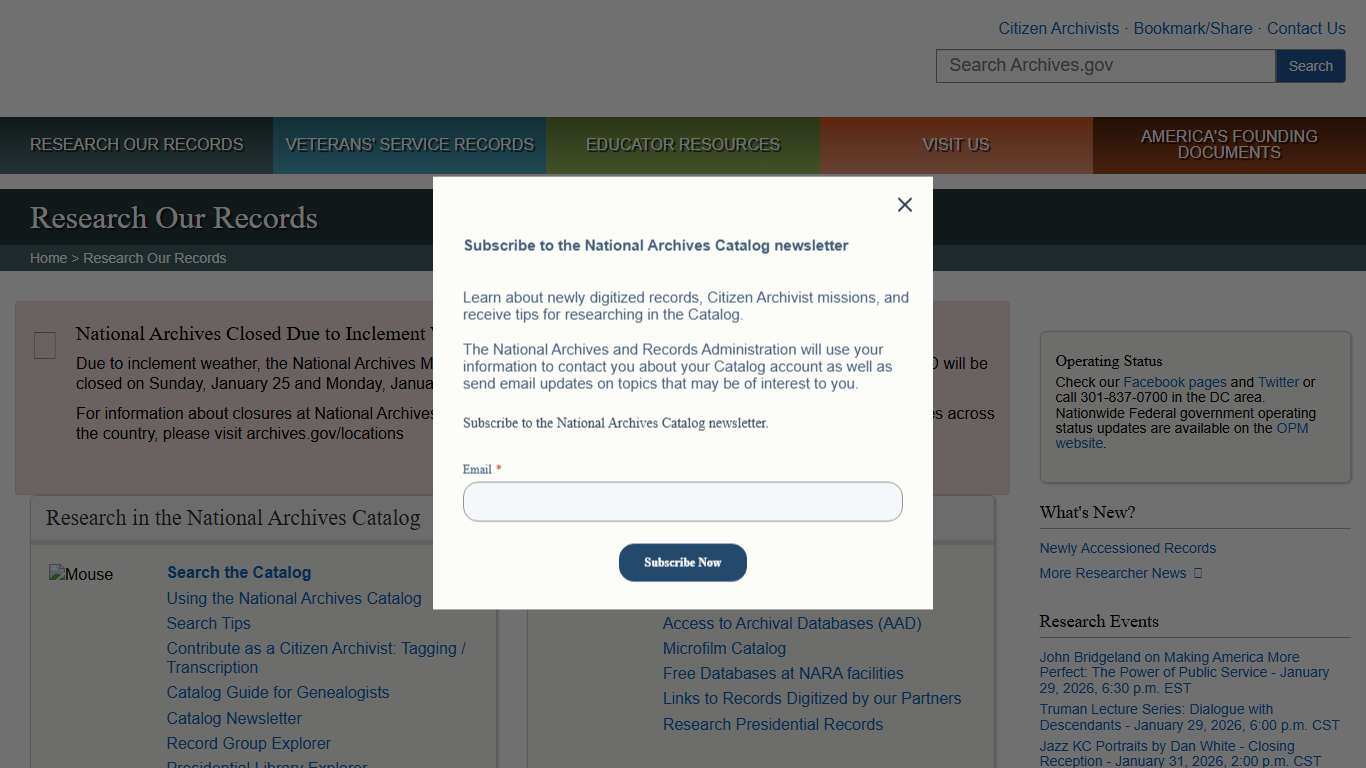 Research Our Records National Archives