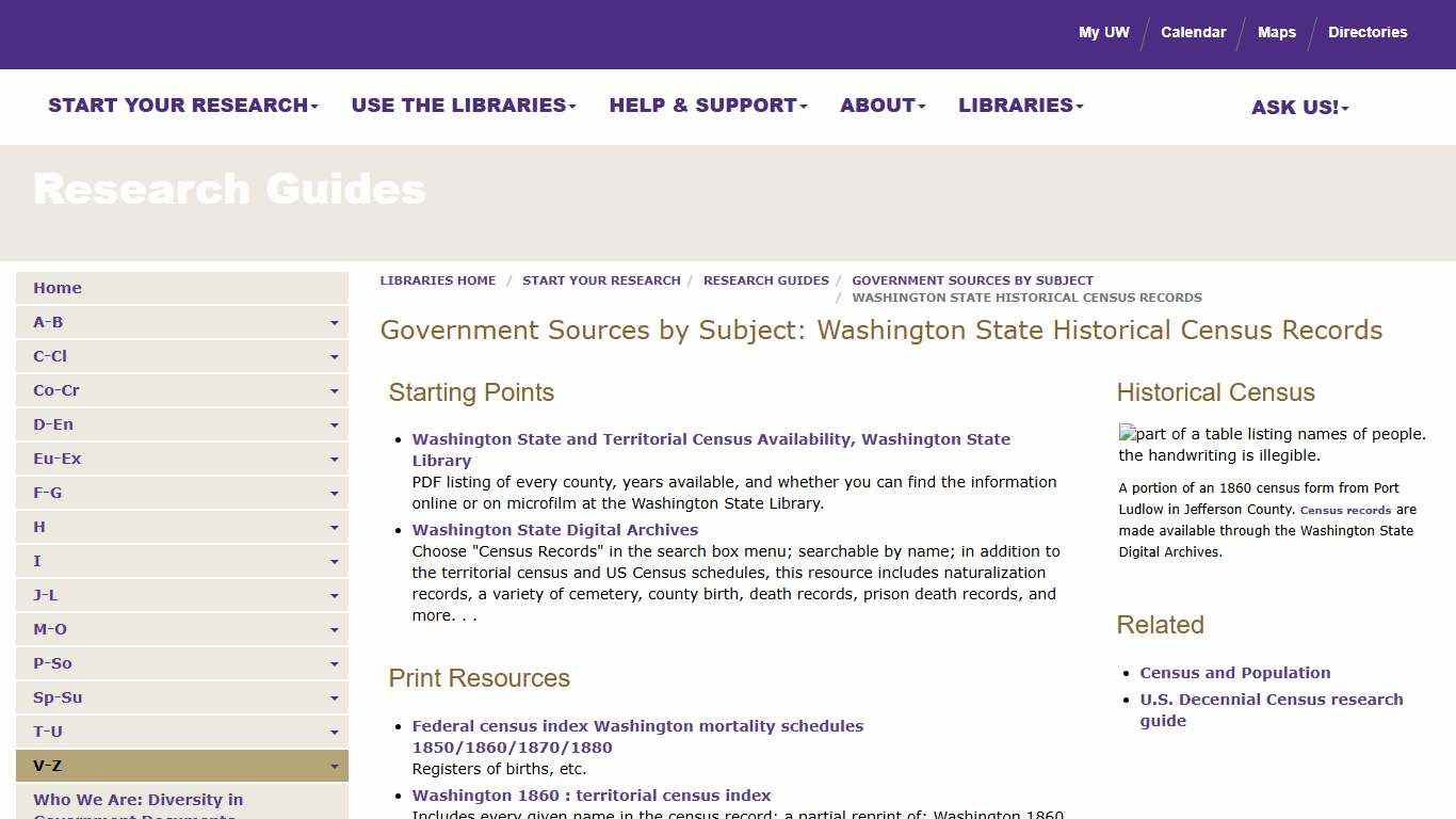 Washington State Historical Census Records - Government Sources by Subject - Library Guides at University of Washington Libraries